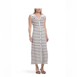 Elie Tahari Navy and White Knit Dress⚡️